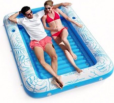 Inflatable Tanning Pool Lounger Float - 4 in 1 Sun Tan Tub Sunbathing Lounge