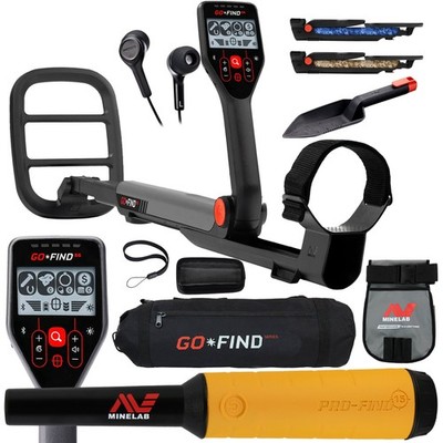 Minelab GO FIND 66 Metal Detector W/ Finds Pouch PRO-FIND 15 & Carry Bag