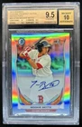 2014 Bowman Mookie Betts Chrome Auto 1st Refractor RC #/500 Red Sox BGS 9.5/10