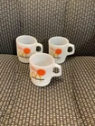 Set of 3 Vintage McDonald’s Good Morning Fire-King Milk Glass Coffee Mugs