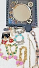 Costume Jewelry Lot Rhinestone Hearts Bracelets Necklaces Brooches Mixed VTG