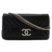 Chanel Westminster Lambskin Shoulder Bag Women Black One Size