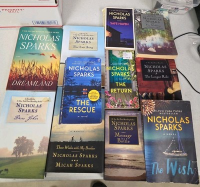 Nicholas Sparks Lot Of 11 Books Dreamland Dear John Rescue Wish Message & More