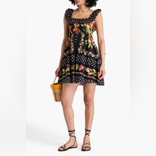 Farm Rio Cocoa Paradise mini dress Black Floral Size Small