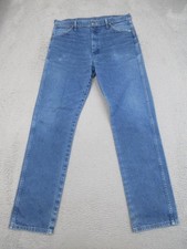 Wrangler Cowboy Cut Jeans Mens 35x34 Denim 13MWZPW Straight Leg Original Fit