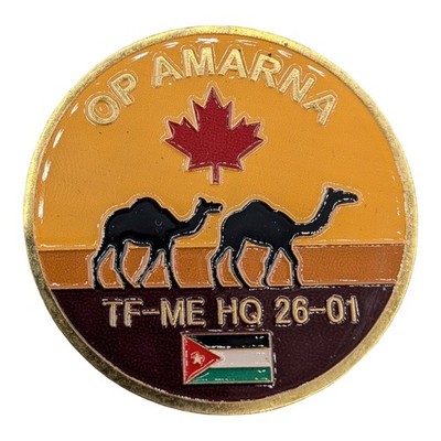 Canadian Armed Forces Op Amarna TF-ME HQ 26-01 Challenge Coin Middle East Map
