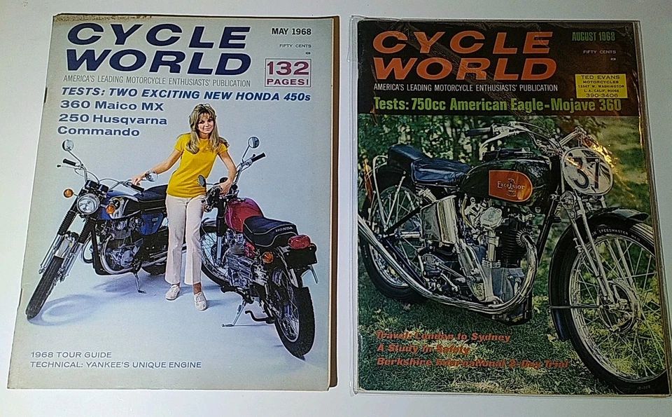 Cycle World Magazine 8 issue lot 1968 Vintage Motorcycle Road Racing Motocross Foto 4 de 4