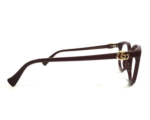 Gucci Eyeglasses Frames GG1075O 006 Shiny Burgundy Square Full Rim 54-19-145 - Picture 4 of 11