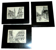 LOTE DE COLECCIÓN 3 ESTAMPADOS NUEVA ORLEANS POR BRENT MC CARTHY ST. PETER ST ROYAL ST 1981