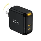 AOHI 100W Type-C Dual-Port Charger Gan+ Technology MAGCUBE Black EN-MC100BL1
