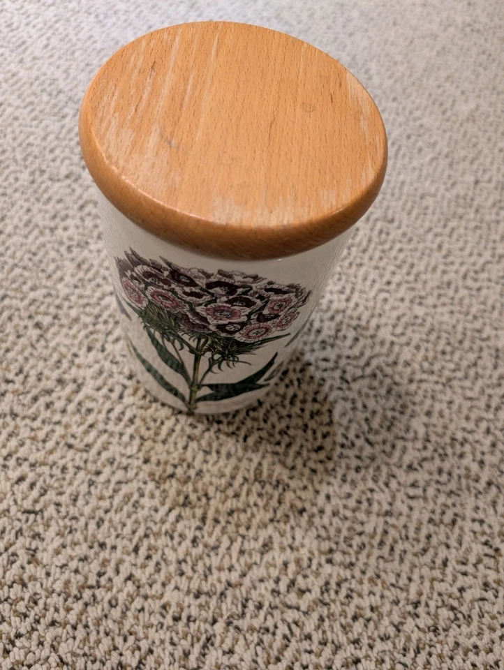 CONTENEDOR DE ALMACENAMIENTO DE JARDÍN BOTÁNICO PORTMEIRION - PATRÓN DULCE WILLIAM. Foto 4 de 4