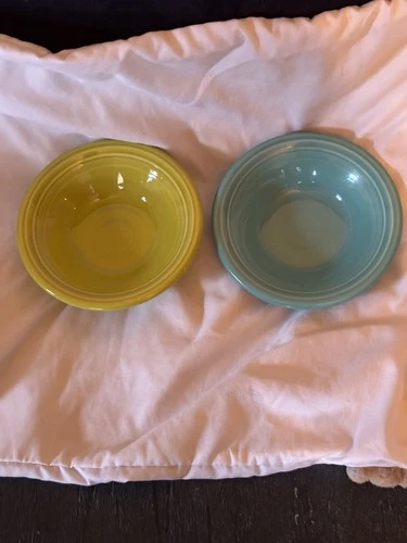 Two Vintage Homer Laughlin Fiesta Ware Soup Salad Bowls