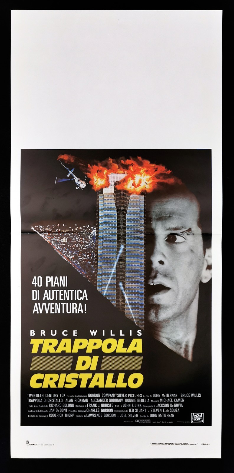 Locandina originale film Trappola di cristallo (1988) - Regia di John McTiernan