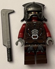 LEGO Lord of the Rings Minifigure Lor007 Uruk-Hai Minifig Helmet Sword 9471 9474