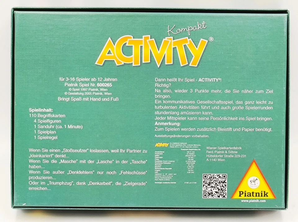 Piatnik - Activity Kompakt Reisespiel Familienspiel Brettspiel - Neuwertig  - Bild 3 von 4