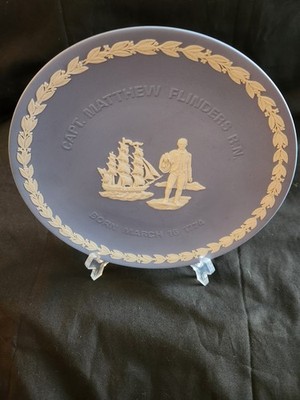 Wedgwood Captain Matthew Flinders Commemorative Plate 8'' Vintage England 1974