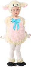 Halloween Baby Lamb Costume for Toddlers, Kids Animal Dress Up Party Outfit