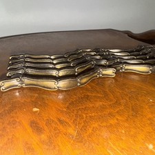 Vintage ALLISON 162 JAPAN 4" Antiqued Brass Metal Curved Cabinet Drawer Pulls