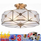 Vintage Ceiling Light Chandelier Stained Glass Lamp Flush Mount Fixture Tiffany