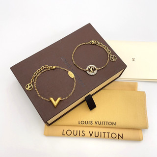 Auténtica pulsera LV M00758 Louise by Night/M61084 Essential V GP 2 piezas con B BA080207