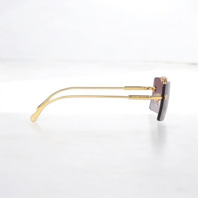 Versace VE 2245 10028H Gold Metal Rectangle Sunglasses Purple Gradient Lens Versace VE 2245 10028H Gold Metal Rectangle Sunglasses  main image 3