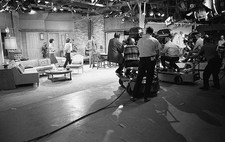 Photo:Mary Tyler Moore 1963 TV Studio Set Behind Scenes Cameras