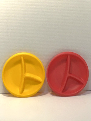 Set Of 2 Parent s Choice Section Plates Microwave/Dishwasher Safe Top Rack Only