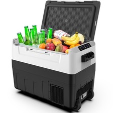 45L Dual Zone Compressor Car Refrigerator Camping Fridge Freezer DC12V/24V