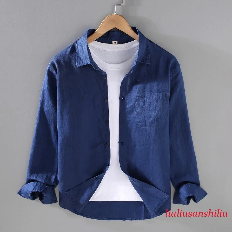 Fashion Men's 100% Linen Thin Shirts Long Sleeve Button Down Shirt Casual Tops
Opens in a new window