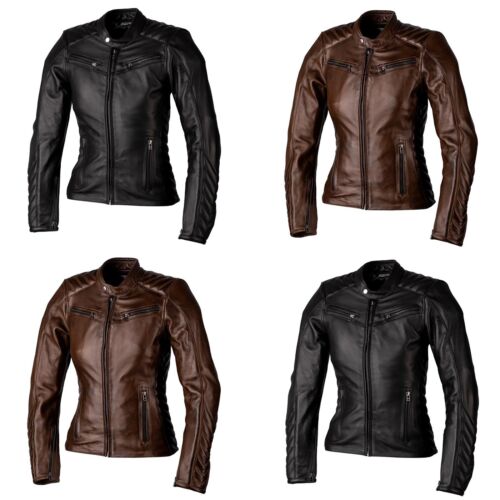 RST Roadster 3 Womens Leather Motorcycle Jacket Retro Cruiser Vintage Biker - Picture 1 of 8