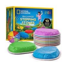 NATIONAL GEOGRAPHIC Stepping Stones for Kids Durable Non-Slip Stones Enc