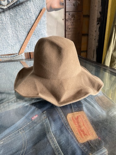 Panizza 100% Real Rabbit Fur Felt Lapin Fedora Brown Size 57 7 1/8 Made In Italy