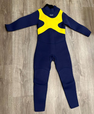Hevto CLY001 Kid Full Body Wetsuit for Watersport 3mm Neoprene Yellow/Navy Sz 10