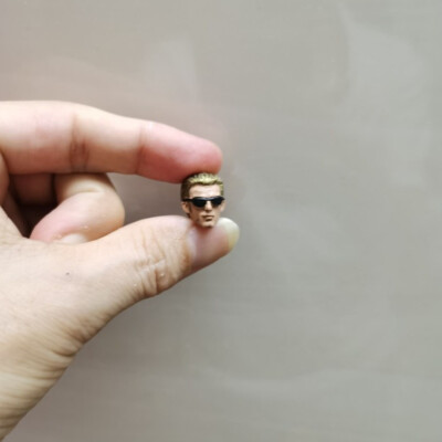 Painted 1/18 Boss Wesker Head Sculpt For DIY 3.75'' Action Figure