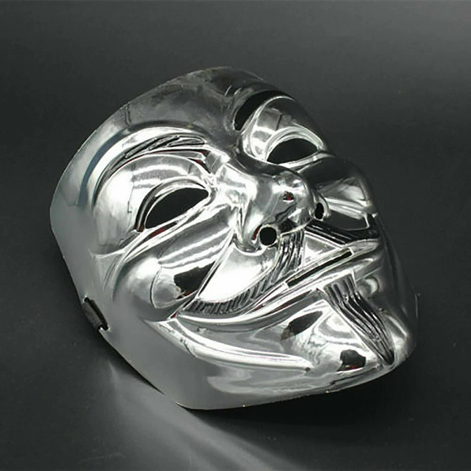 2x Funny V Vendetta Halloween Fancy Cosplay Party Create Guy Anonymous Mask.... - Image 4 of 4