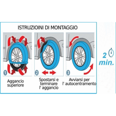 Calze Da Neve Per Auto FIAT 500L Dal 2012 - Omologate EN 16662-1, Misura 195/65 R15, Montaggio Rapido, Antiscivolo