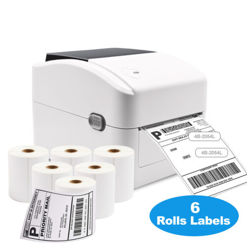 Shipping Label Printer, Thermal Support Win Mac  4x6 in 350 labels x 6rolls - Afbeelding 1 van 8