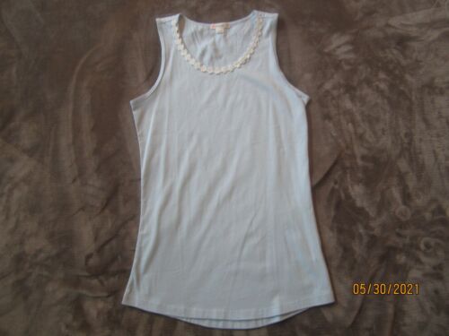  EUC Crewcuts Girls Blue Floral Tank Top Size 14  - Picture 1 of 2