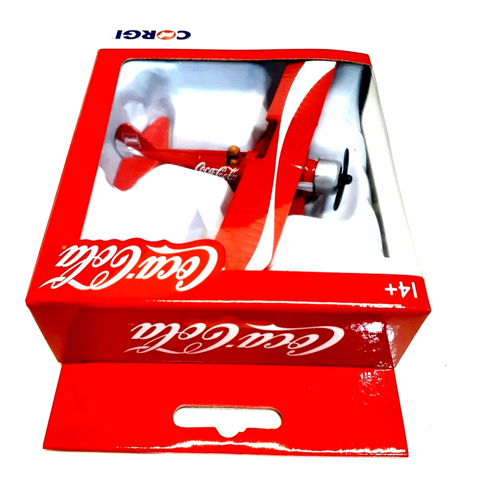 Corgi Stearman Bi Plane Coca Cola Die-Cast Model Plane New - Image 2 of 4