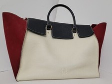 Large CH Carolina Herrera White, Black and Red Vendome Tote Handbag Authentic