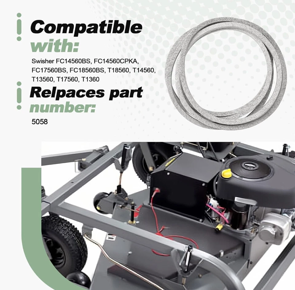 5058 Deck Drive V-Belt For Swisher FC14560CPKA FC18560BS Finish Rough Cut Mower - Image 2 of 4