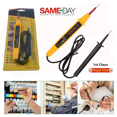 Elektrischer Spannung Gerätetester Sicherungsprüflampe Tester 3 in 1 Spannungsprüfer