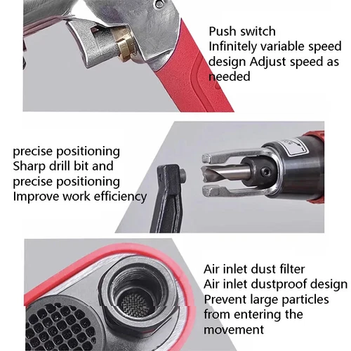 Pneumatic Spot Welding Drill Gun Automotive SheetMetal Welding SpotDrill Machine - Bild 6 von 12