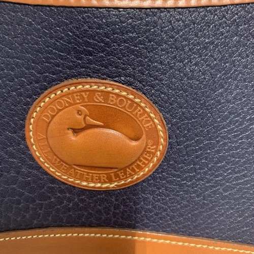 Vintage Dooney & Bourke AWL Classic Crossbody Bag Navy Pebble Leather NO STRAP - Picture 2 of 17