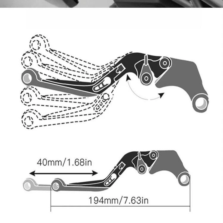 For Suzuki DR650S DR650SE SV1000/S 600/750KATANA Motorcycle Brake Clutch Handle Foto 3 de 4