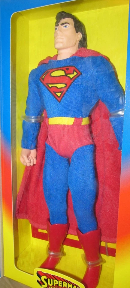 Figura Superman Man of Steel 12" con capa de tela (Kenner, 1996) K-Mart Excl. Sin usar, en caja  Foto 4 de 4