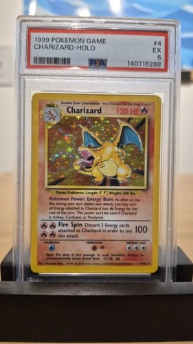 Pokémon Charizard Holo Rare Base Set 4/102 PSA 5