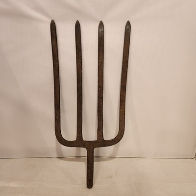 Vintage Farm Potato Onion Pitchfork Head Hay Fork 4 Tines Primitive Farmhouse 