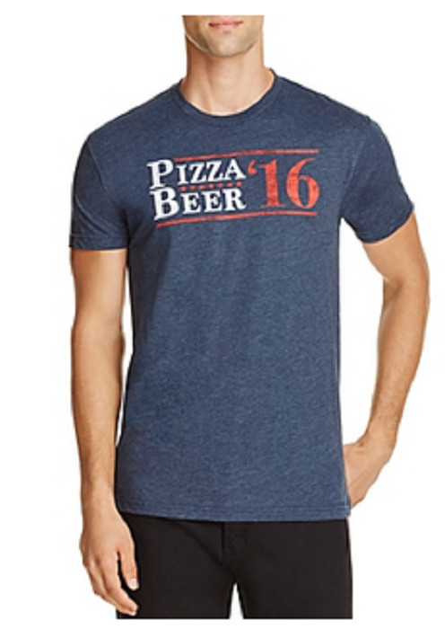 Kid Dangerous Pizza Beer Campaign Graphic Tee Navy Size S