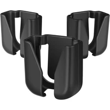 BBTO 3 Pcs Stethoscope Holder Clip Plastic Nursing Waist Belt Black 